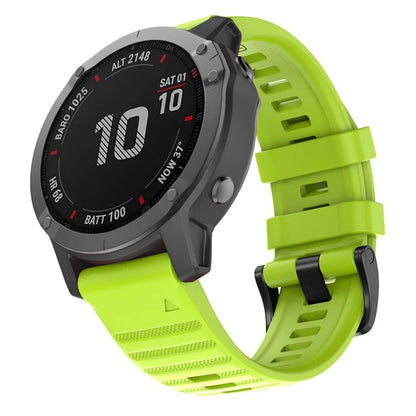 KALEBOL KLB-AWGJ-001 For Garmin Fenix 7X / 7X Pro Silicone Watch Band 26mm Concave Dot Wrist Strapgreen