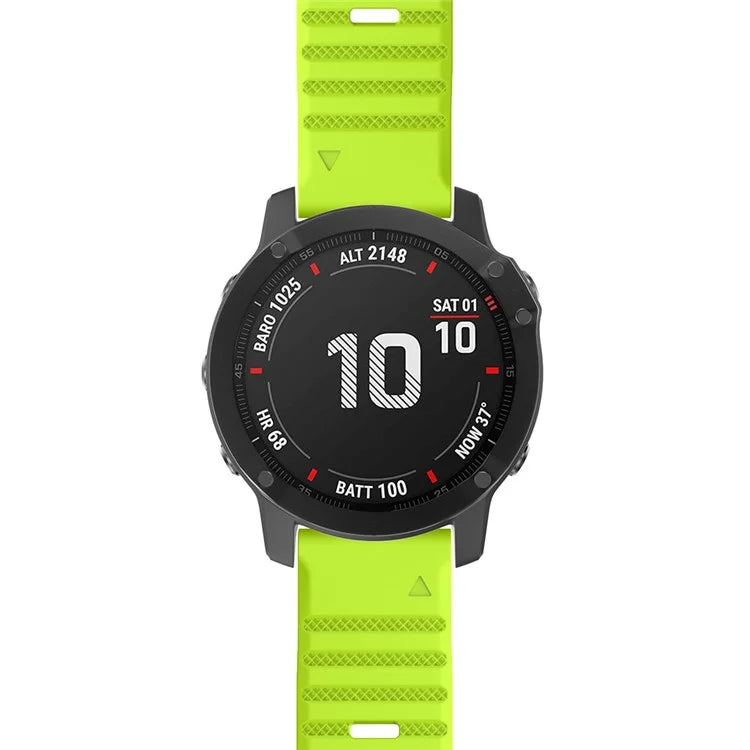 KALEBOL KLB-AWGJ-001 For Garmin Fenix 7X / 7X Pro Silicone Watch Band 26mm Concave Dot Wrist Strapgreen