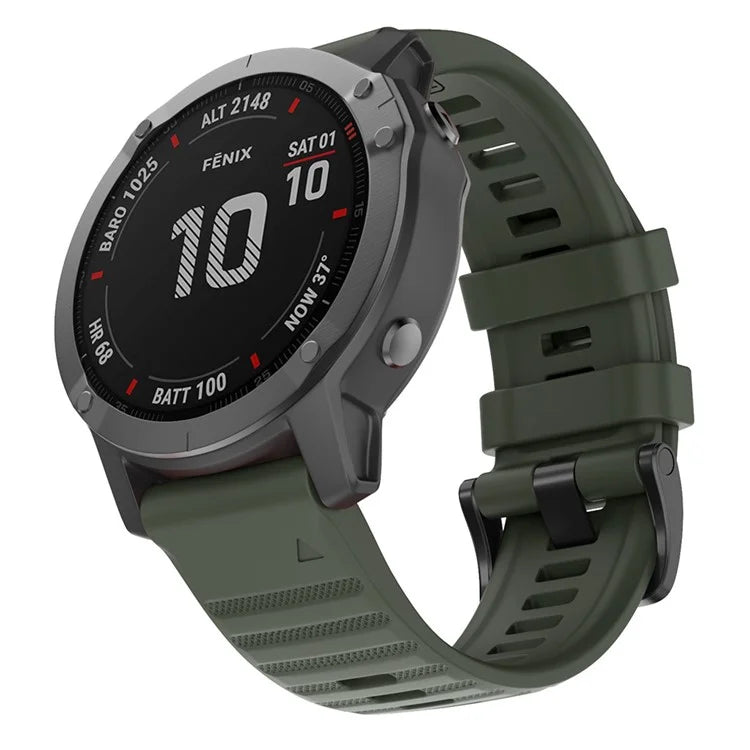 KALEBOL KLB-AWGJ-001 For Garmin Fenix 7 / 7 Pro 22mm Watch Band Concave Dot Silicone Strap