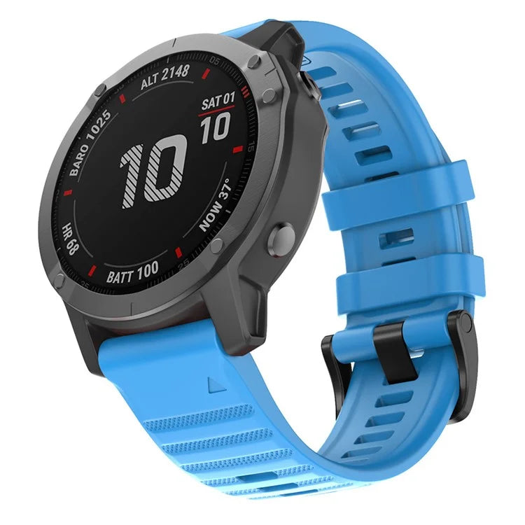 KALEBOL KLB-AWGJ-001 For Garmin Fenix 7 / 7 Pro 22mm Watch Band Concave Dot Silicone Strap