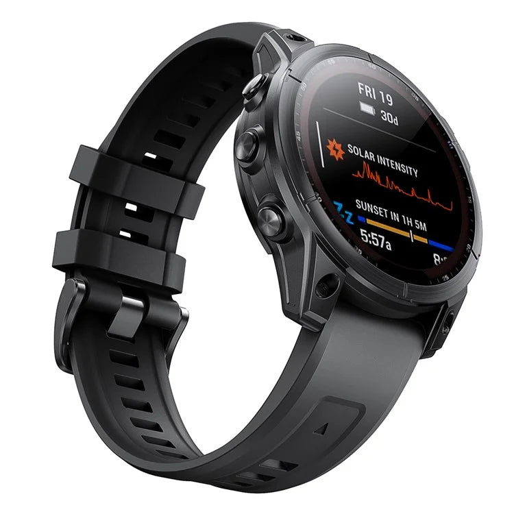 KALEBOLKLB-TXGJ-001 For Garmin Fenix 7S / 7S Pro 20mm Silicone Watch Strap Trapezoidal Holes