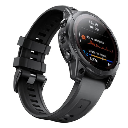 KALEBOLKLB-TXGJ-001 For Garmin Fenix 7S / 7S Pro 20mm Silicone Watch Strap Trapezoidal Holes