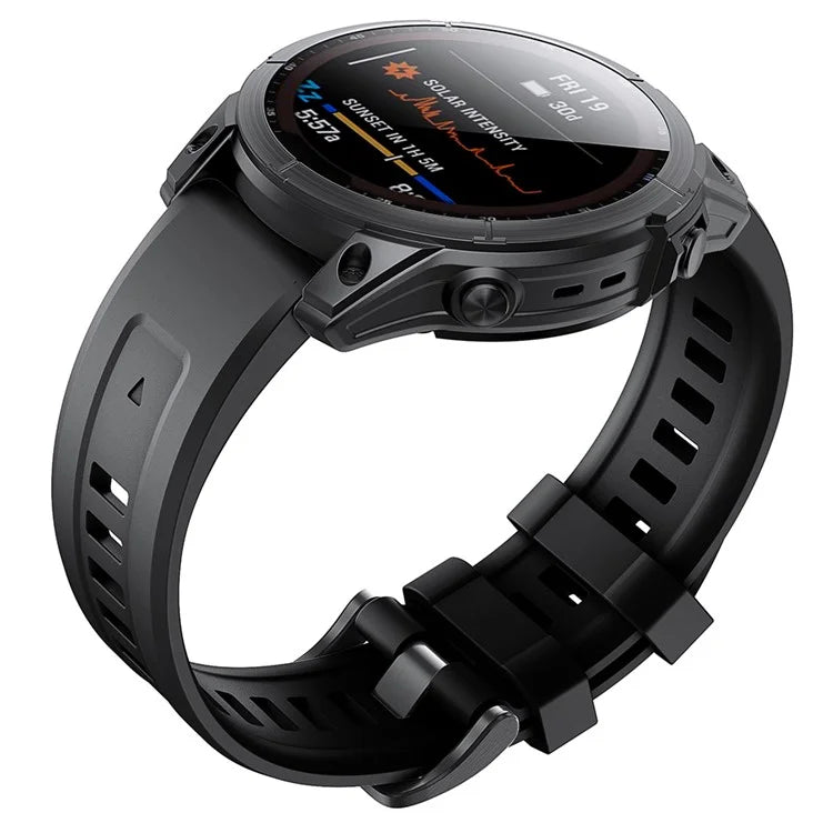 KALEBOLKLB-TXGJ-001 For Garmin Fenix 7S / 7S Pro 20mm Silicone Watch Strap Trapezoidal Holes