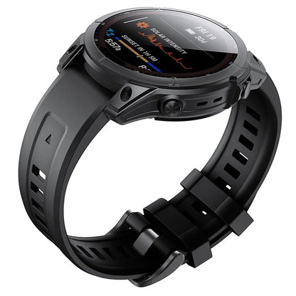 KALEBOLKLB-TXGJ-001 For Garmin Fenix 7S / 7S Pro 20mm Silicone Watch Strap Trapezoidal Holes