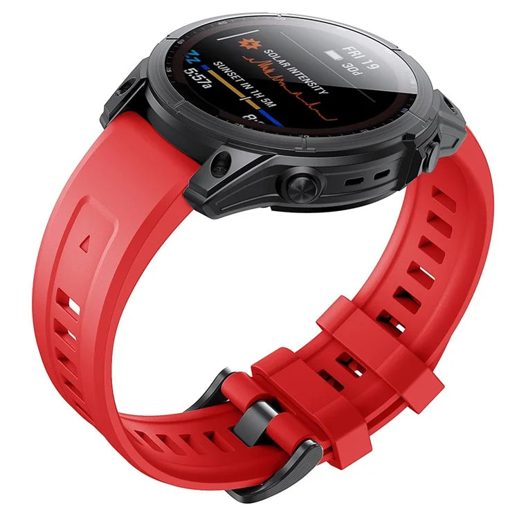 KALEBOLKLB-TXGJ-001 For Garmin Fenix 7S / 7S Pro 20mm Silicone Watch Strap Trapezoidal Holes