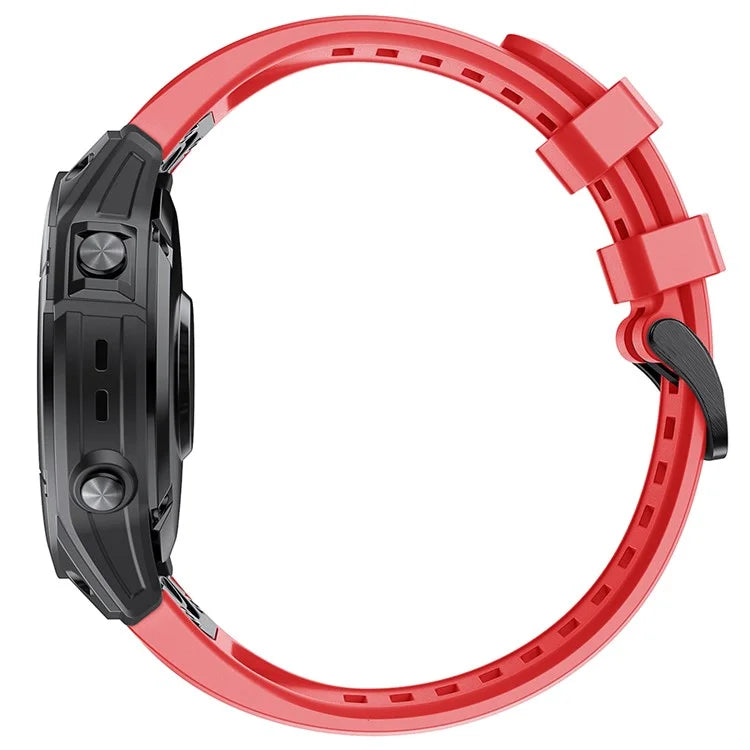 KALEBOLKLB-TXGJ-001 For Garmin Fenix 7S / 7S Pro 20mm Silicone Watch Strap Trapezoidal Holes