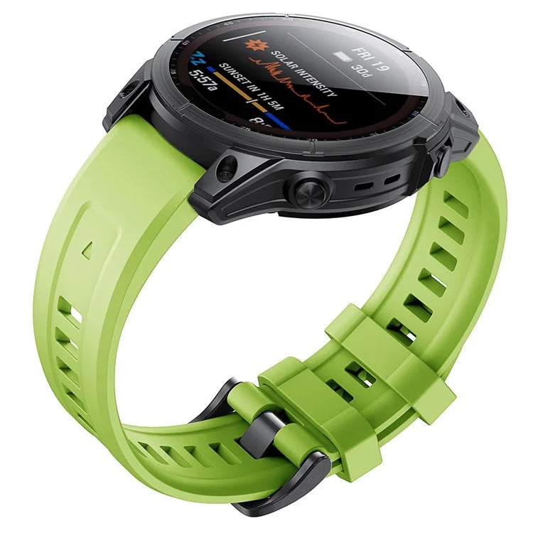 KALEBOLKLB-TXGJ-001 For Garmin Fenix 7S / 7S Pro 20mm Silicone Watch Strap Trapezoidal Holes