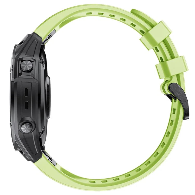 KALEBOLKLB-TXGJ-001 For Garmin Fenix 7S / 7S Pro 20mm Silicone Watch Strap Trapezoidal Holes