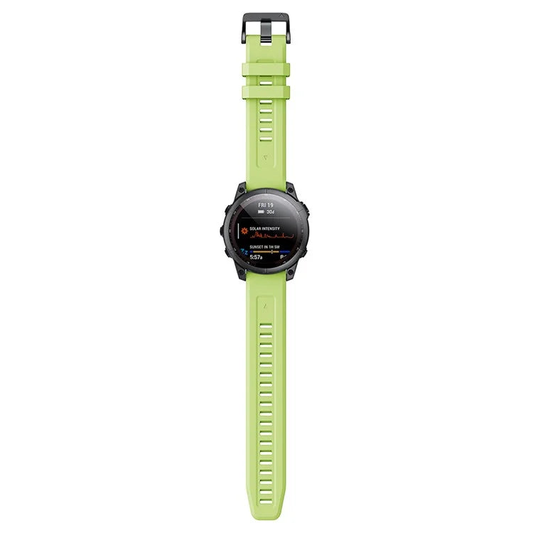 KALEBOLKLB-TXGJ-001 For Garmin Fenix 7S / 7S Pro 20mm Silicone Watch Strap Trapezoidal Holes