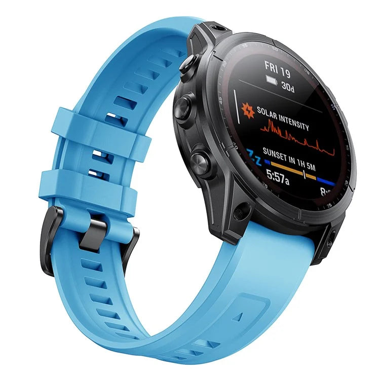 KALEBOLKLB-TXGJ-001 For Garmin Fenix 7S / 7S Pro 20mm Silicone Watch Strap Trapezoidal Holes