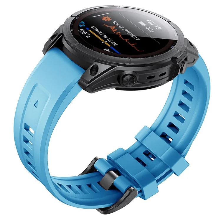KALEBOLKLB-TXGJ-001 For Garmin Fenix 7S / 7S Pro 20mm Silicone Watch Strap Trapezoidal Holes