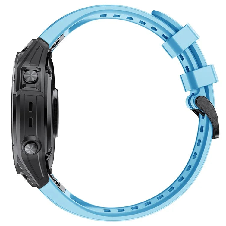 KALEBOLKLB-TXGJ-001 For Garmin Fenix 7S / 7S Pro 20mm Silicone Watch Strap Trapezoidal Holes