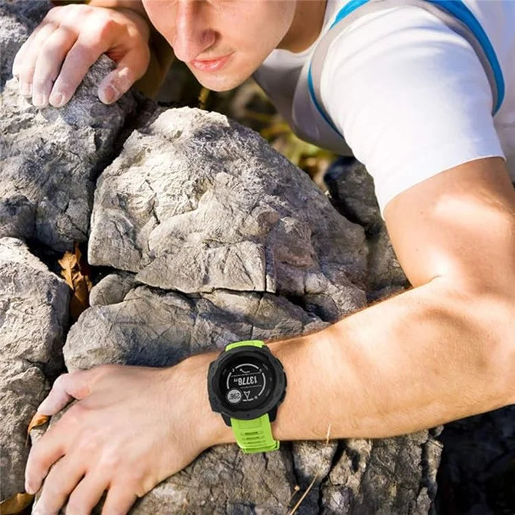 KALEBOLKLB-TXGJ-001 For Garmin Fenix 7S / 7S Pro 20mm Silicone Watch Strap Trapezoidal Holes
