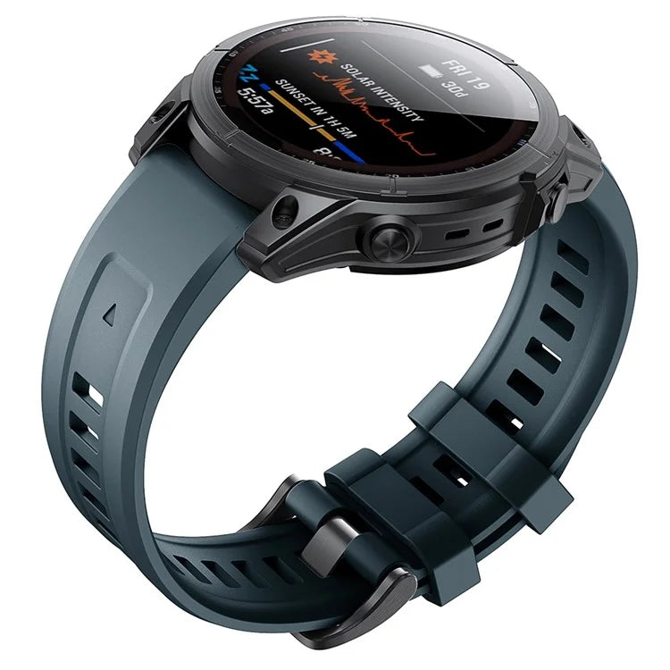 KALEBOL KLB-LWGJ-001 For Garmin Fenix 7  /  7 Pro Strap Replacement QuickFit 22mm Silicone Watch Band