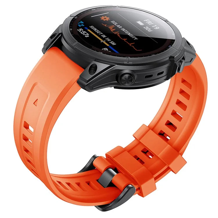 KALEBOL KLB-LWGJ-001 For Garmin Fenix 7  /  7 Pro Strap Replacement QuickFit 22mm Silicone Watch Band