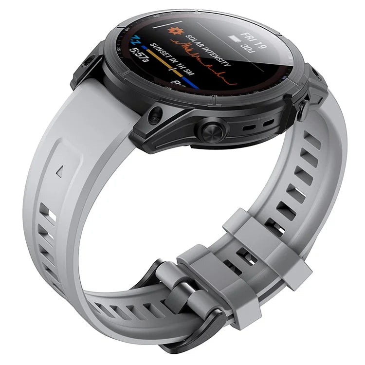 KALEBOL KLB-LWGJ-001 For Garmin Fenix 7  /  7 Pro Strap Replacement QuickFit 22mm Silicone Watch Band