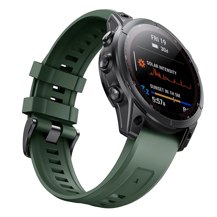 KALEBOL KLB-LWGJ-001 For Garmin Fenix 7  /  7 Pro Strap Replacement QuickFit 22mm Silicone Watch Band