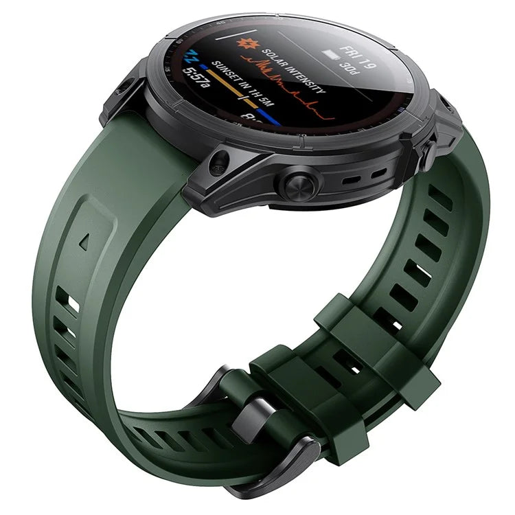 KALEBOL KLB-LWGJ-001 For Garmin Fenix 7  /  7 Pro Strap Replacement QuickFit 22mm Silicone Watch Band