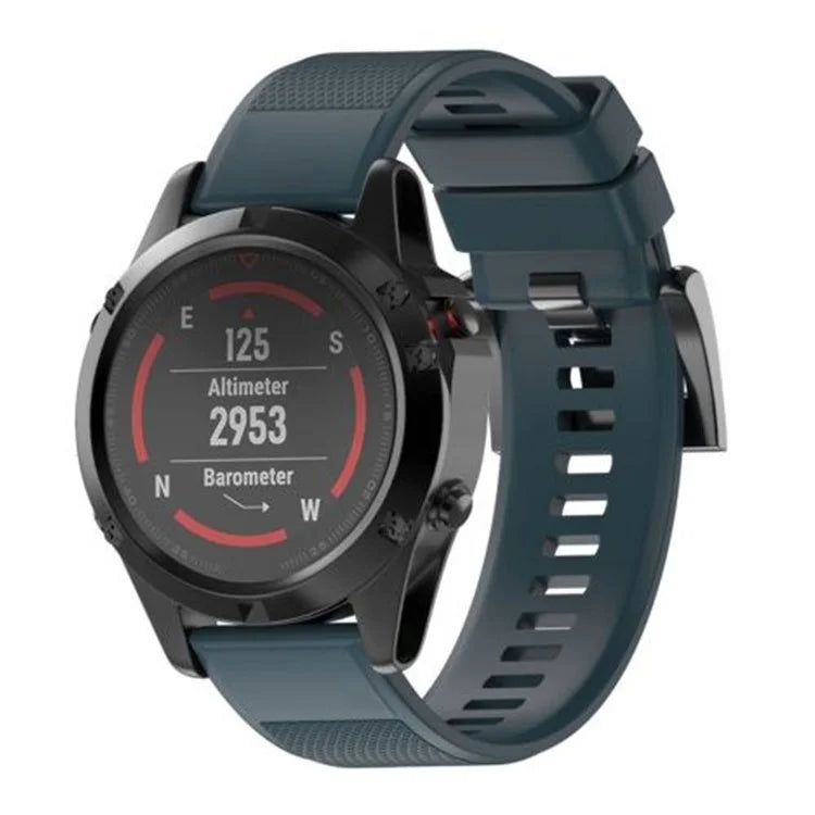 KALEBOL KLB-SJLWGJ-001 For Garmin QuickFit 22mm Wrist Band Adjustable Silicone Strap
