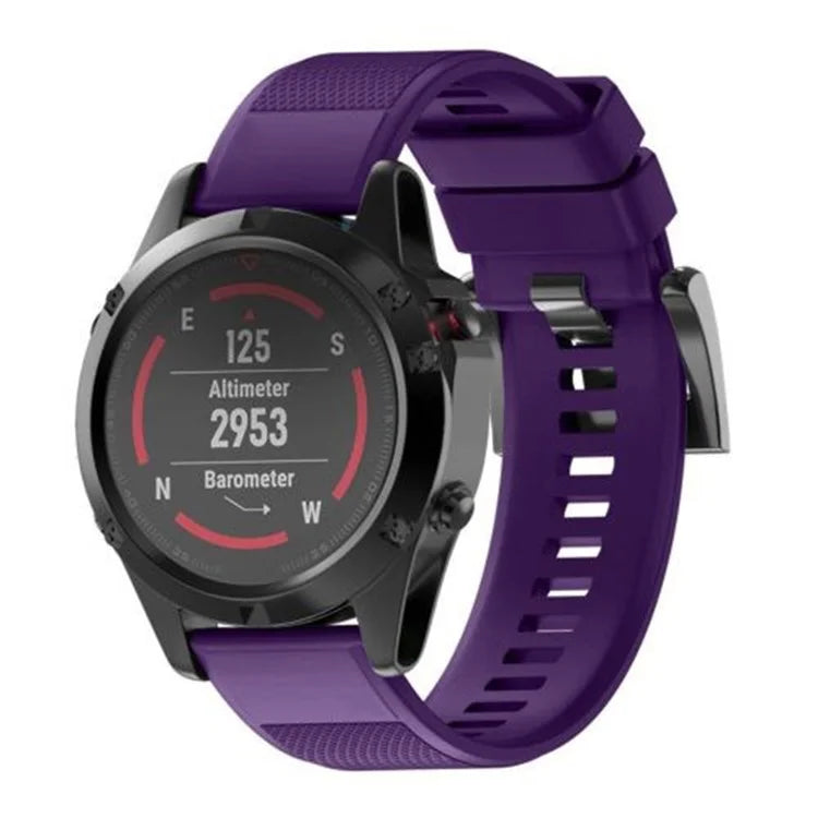 KALEBOL KLB-SJLWGJ-001 For Garmin QuickFit 22mm Wrist Band Adjustable Silicone Strap
