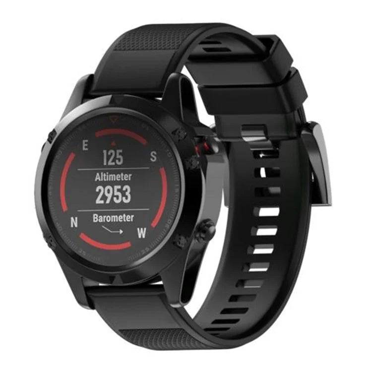 KALEBOL KLB-SJLWGJ-001 For Garmin Fenix 7X / Fenix 7X Pro Watch Band 26mm Triangular Diamond Pattern Silicone Strap