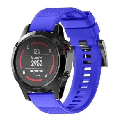 KALEBOL KLB-SJLWGJ-001 For Garmin Fenix 7X / Fenix 7X Pro Watch Band 26mm Triangular Diamond Pattern Silicone Strap