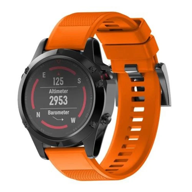 KALEBOL KLB-SJLWGJ-001 For Garmin Fenix 7X / Fenix 7X Pro Watch Band 26mm Triangular Diamond Pattern Silicone Strap
