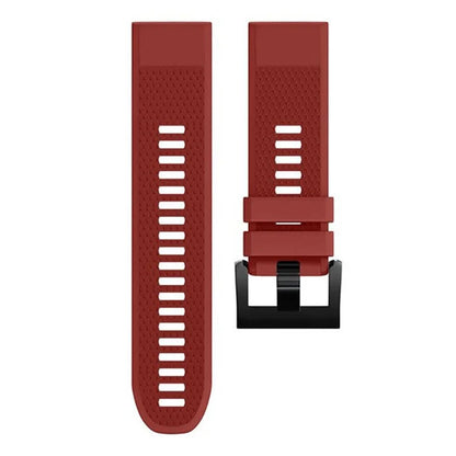 KALEBOL KLB-SJLWGJ-001 For Garmin Fenix 7X / Fenix 7X Pro Watch Band 26mm Triangular Diamond Pattern Silicone Strap