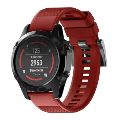 KALEBOL KLB-SJLWGJ-001 For Garmin Fenix 7X / Fenix 7X Pro Watch Band 26mm Triangular Diamond Pattern Silicone Strap