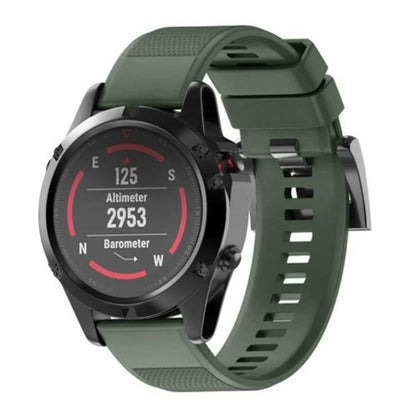 KALEBOL KLB-SJLWGJ-001 For Garmin Fenix 7X / Fenix 7X Pro Watch Band 26mm Triangular Diamond Pattern Silicone Strap