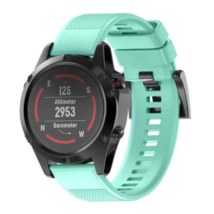 KALEBOL KLB-SJLWGJ-001 For Garmin Fenix 7X / Fenix 7X Pro Watch Band 26mm Triangular Diamond Pattern Silicone Strap