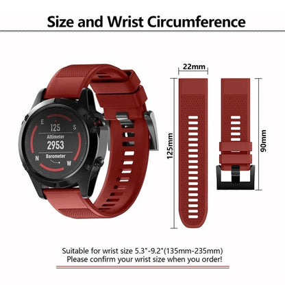 KALEBOL KLB-SJLWGJ-001 For Garmin Fenix 7X / Fenix 7X Pro Watch Band 26mm Triangular Diamond Pattern Silicone Strap