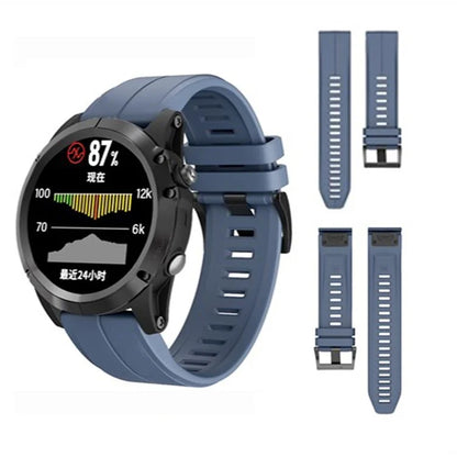 KALEBOL KLB-PWGJ-001 For Garmin Fenix 7  /  7 Pro Silicone Replacement Strap QuickFit 22mm Watch Band
