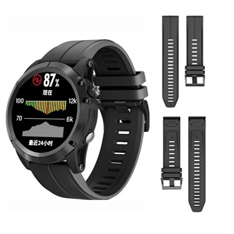 KALEBOL KLB-PWGJ-001 For Garmin Fenix 7X / 7X Pro Watch Band 26mm Silicone Watch Strap