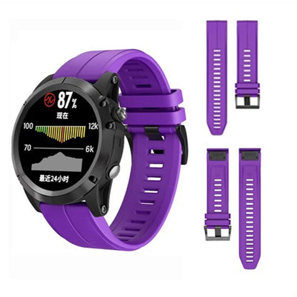 KALEBOL KLB-PWGJ-001 For Garmin Fenix 7X / 7X Pro Watch Band 26mm Silicone Watch Strap