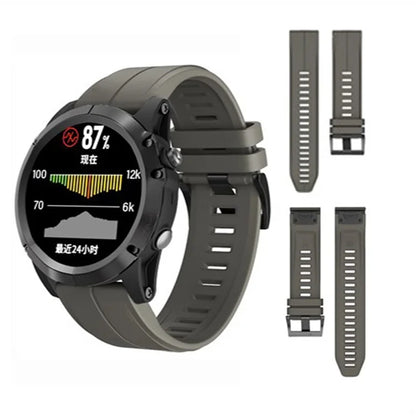 KALEBOL KLB-PWGJ-001 For Garmin Fenix 7X / 7X Pro Watch Band 26mm Silicone Watch Strap