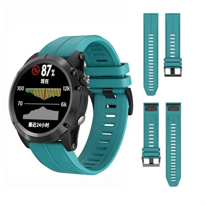 KALEBOL KLB-PWGJ-001 For Garmin Fenix 7X / 7X Pro Watch Band 26mm Silicone Watch Strap