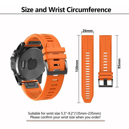KALEBOL KLB-PWGJ-001 For Garmin Fenix 7X / 7X Pro Watch Band 26mm Silicone Watch Strap