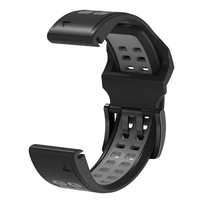 KALEBOL KLB-SSSPKGJ-001 For Garmin QuickFit 26mm Watch Band Breathable Double Row Holes Silicone Strap
