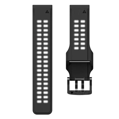KALEBOL KLB-SSSPKGJ-001 For Garmin QuickFit 26mm Watch Band Breathable Double Row Holes Silicone Strap