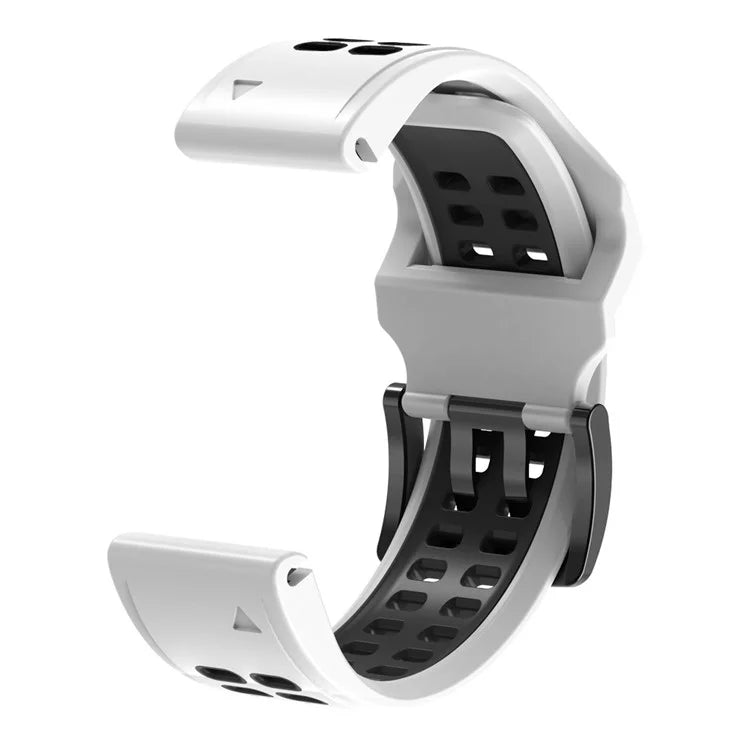 KALEBOL KLB-SSSPKGJ-001 For Garmin QuickFit 26mm Watch Band Breathable Double Row Holes Silicone Strap
