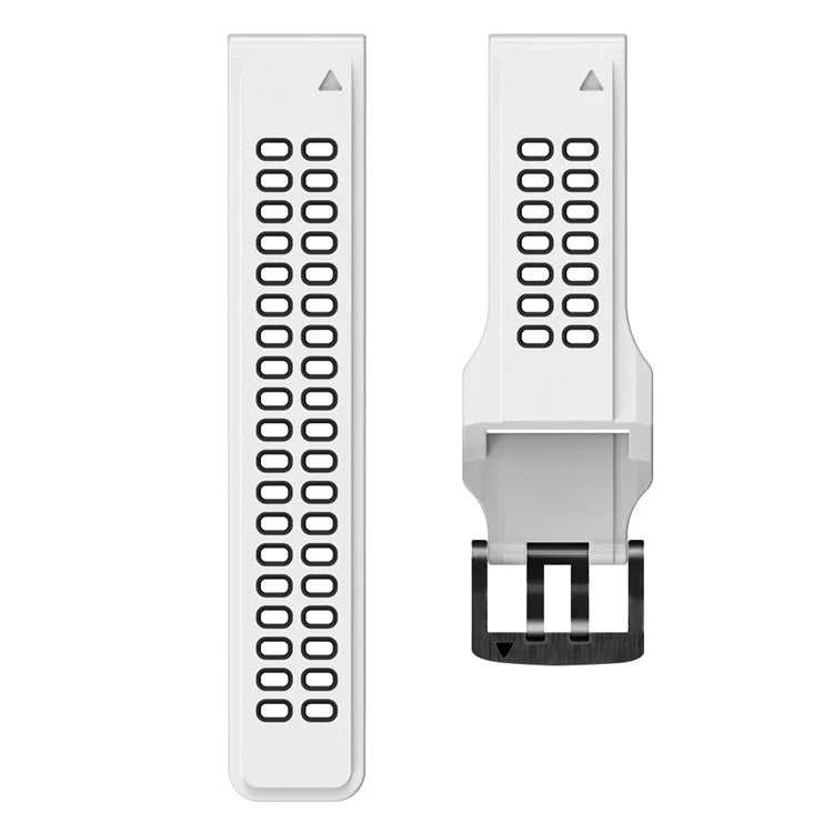 KALEBOL KLB-SSSPKGJ-001 For Garmin QuickFit 26mm Watch Band Breathable Double Row Holes Silicone Strap
