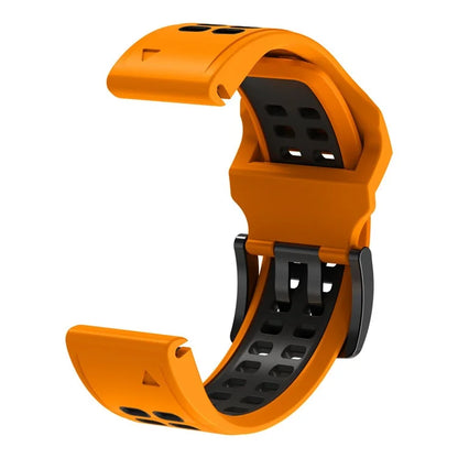KALEBOL KLB-SSSPKGJ-001 For Garmin QuickFit 26mm Watch Band Breathable Double Row Holes Silicone Strap