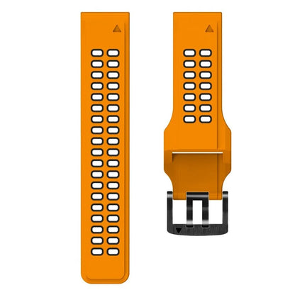 KALEBOL KLB-SSSPKGJ-001 For Garmin QuickFit 26mm Watch Band Breathable Double Row Holes Silicone Strap
