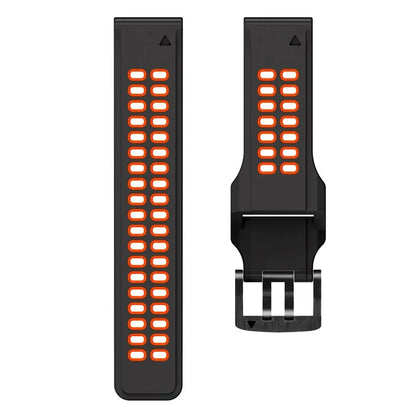 KALEBOL KLB-SSSPKGJ-001 For Garmin QuickFit 26mm Watch Band Breathable Double Row Holes Silicone Strap