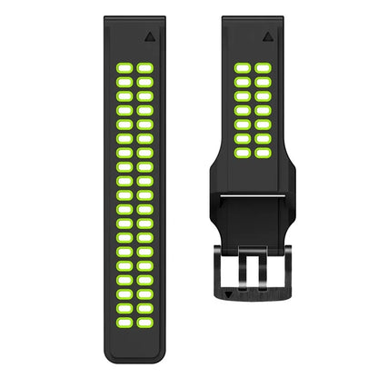 KALEBOL KLB-SSSPKGJ-001 For Garmin QuickFit 26mm Watch Band Breathable Double Row Holes Silicone Strap