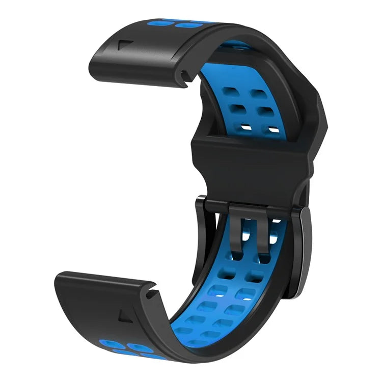 KALEBOL KLB-SSSPKGJ-001 For Garmin QuickFit 26mm Watch Band Breathable Double Row Holes Silicone Strap
