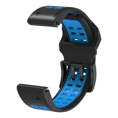 KALEBOL KLB-SSSPKGJ-001 For Garmin QuickFit 26mm Watch Band Breathable Double Row Holes Silicone Strap