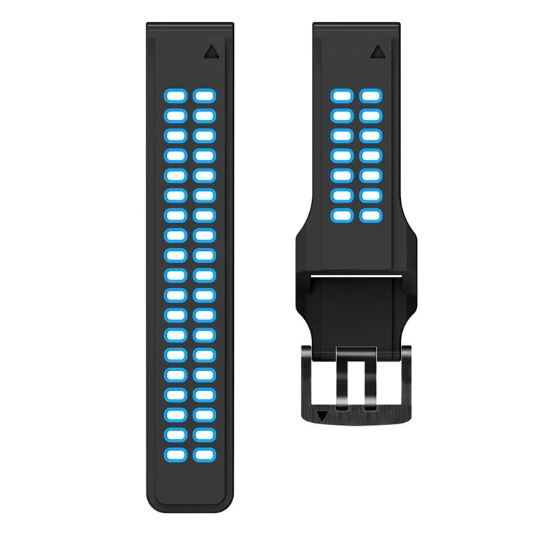 KALEBOL KLB-SSSPKGJ-001 For Garmin QuickFit 26mm Watch Band Breathable Double Row Holes Silicone Strap