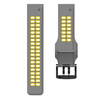 KALEBOL KLB-SSSPKGJ-001 For Garmin QuickFit 26mm Watch Band Breathable Double Row Holes Silicone Strap